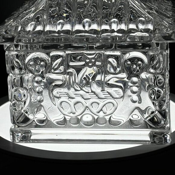 Vintage Goebel Germany Lead Crystal "Hansel & Gretel" Gingerbread House Candy - Picture 5 of 12